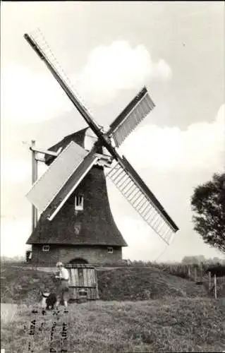 Ak Noorddijk Groningen, Poldermolen Noordermolen