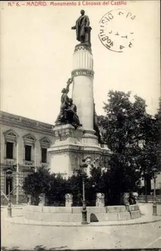 Ak Madrid Spanien, Denkmal für Canovas del Castillo