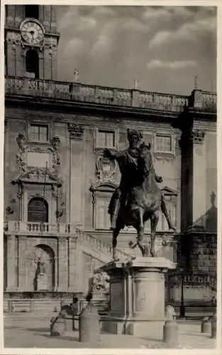 Ak Roma Rom Lazio, Campidoglio, Marco Aurelio