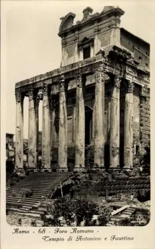 Ak Roma Rom Lazio, Foro Romano, Tempio di Antonino e Faustina