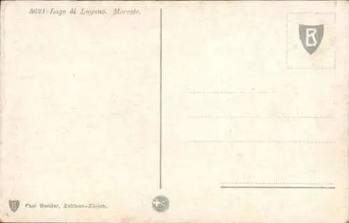 Ak Morcote Lago di Lugano Kanton Tessin, Uferpartie, Boote