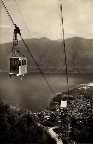 Ak Locarno Kanton Tessin Schweiz, Funivia Orselina Cardada