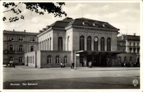 Ak Bautzen in der Oberlausitz, Bahnhof