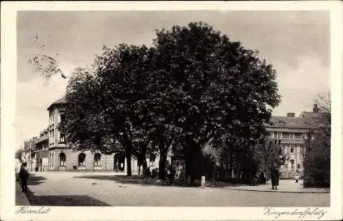 Ak Herrnhut in der Oberlausitz Sachsen, Zinzendorfplatz