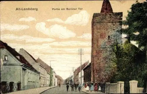 Ak Altlandsberg in der Mark, Straßenpartie am Berliner Tor