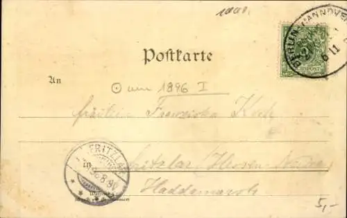 Litho Berlin Spandau, Markt mit Rathaus, Juliusturm, Kaiser Friedrich Denkmal, Total