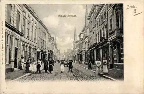 Ak Breda Nordbrabant Niederlande, Ginnekenstraat