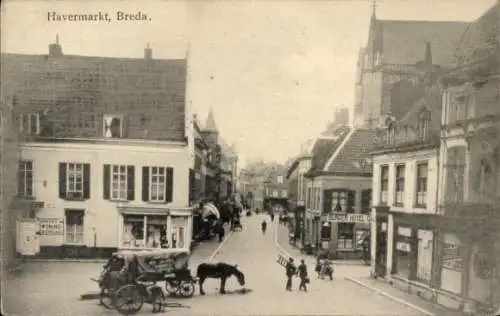 Ak Breda Nordbrabant Niederlande, Havermarkt, Burger-Hotel