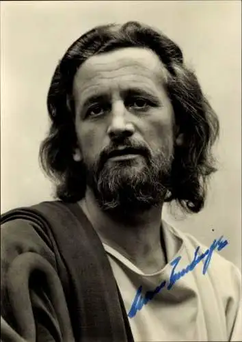 Ak Schauspieler Anton Preisinger, Portrait, Rolle Christus, Passionsspiele Oberammergau, Autogramm