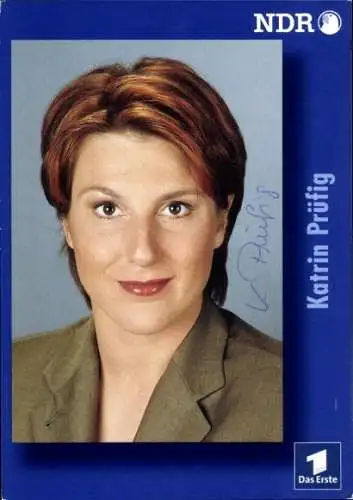 Ak Moderatorin Katrin Prüfig, Portrait, Autogramm