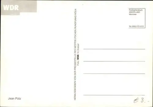 Ak Moderator Jean Pütz, Portrait, Serie Hobbythek, Autogramm