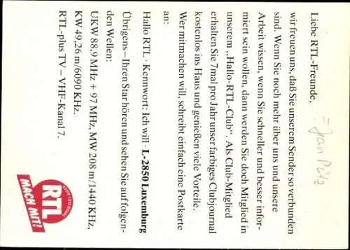 Ak Moderator Jochen Pützenbacher, Jean Pütz, Portrait, Autogramm