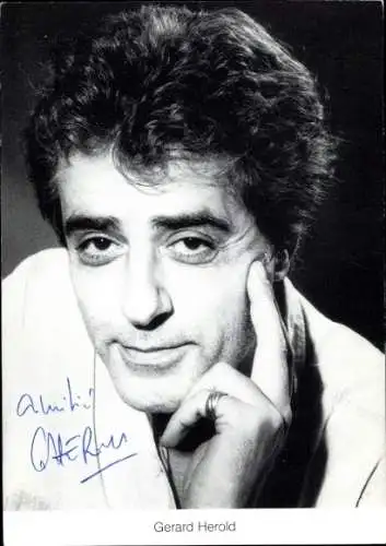 Ak Schauspieler Gerard Herold, Portrait, als Jean-Luc Mourrait, Autogramm