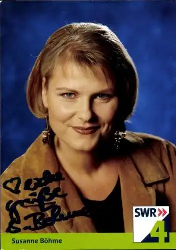 Ak Schauspielerin Susanne Böhme, Portrait, Autogramm