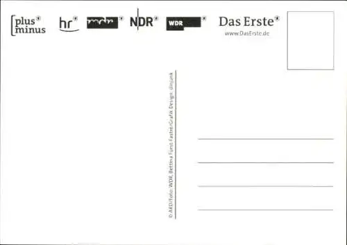 Ak Moderator Jörg Boecker, Portrait, plusminus, ARD, Autogramm