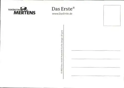 Ak Schauspielerin Elisabeth Böhm, Portrait, Tierärztin Dr. Mertens, Autogramm