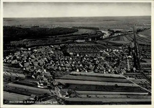 Ak Stockstadt am Rhein Hessen, Fliegeraufnahme