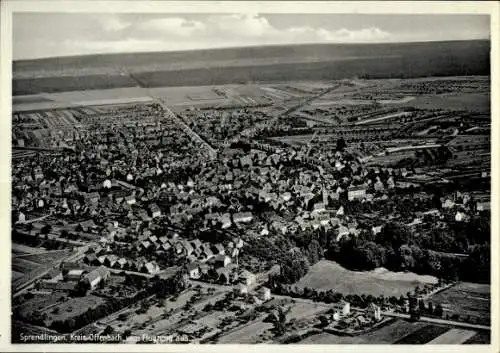 Ak Sprendlingen in Rheinhessen, Fliegeraufnahme