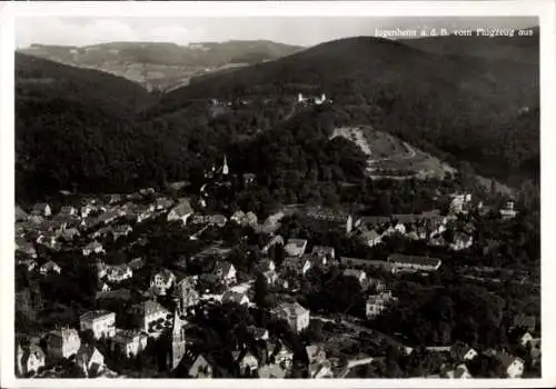 Ak Jugenheim an der Bergstraße Hessen, Fliegeraufnahme