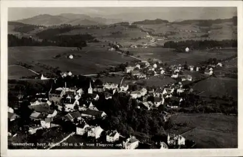 Ak Weiler Simmerberg in Schwaben, Fliegeraufnahme