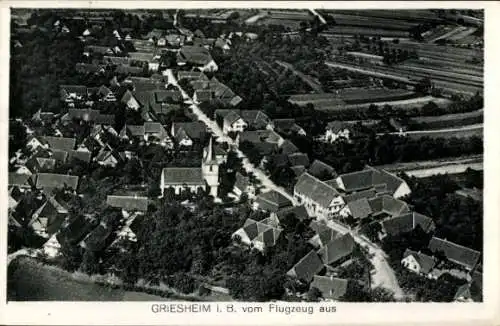 Ak Griesheim Offenburg in Baden Schwarzwald, Fliegeraufnahme