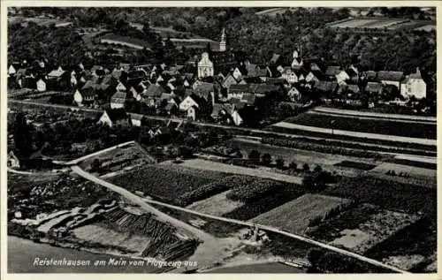 Ak Reistenhausen am Main Collenberg Unterfranken, Fliegeraufnahme