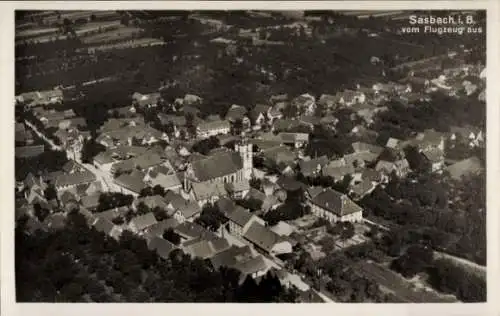 Ak Sasbach in der Ortenau, Fliegeraufnahme