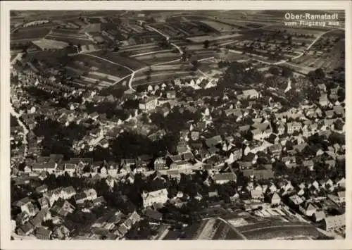 Ak Ober Ramstadt im Odenwald Hessen, Fliegeraufnahme