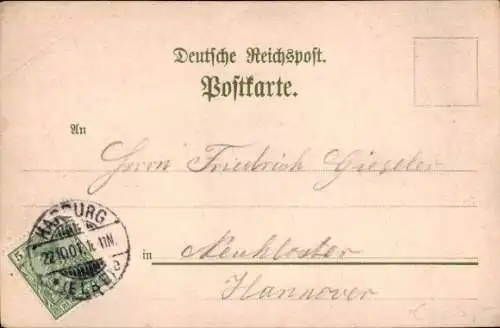 Litho Hamburg Harburg, Bahnhofswirtschaft Harburg-Unterelbe