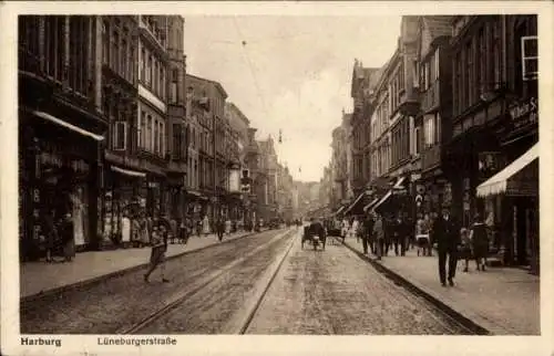 Ak Hamburg Harburg, Lüneburgerstraße, Geschäfte