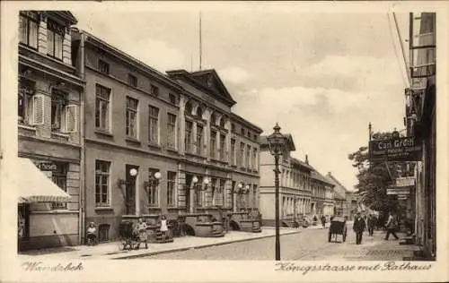 Ak Hamburg Wandsbek, Königsstraße, Rathaus