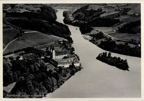 Ak Vornbach Neuhaus am Inn, Fliegeraufnahme