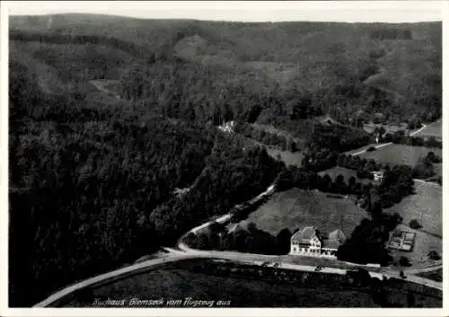 Ak Leonberg in Württemberg, Glemseck, Kurchaus, Fliegeraufnahme