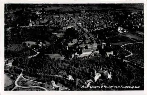 Ak Rothenburg ob der Tauber Mittelfranken, Fliegeraufnahme