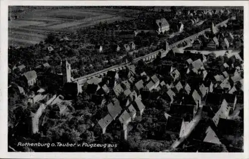 Ak Rothenburg ob der Tauber Mittelfranken, Fliegeraufnahme