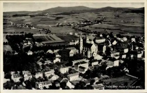 Ak Cham in der Oberpfalz, Fliegeraufnahme