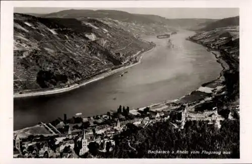 Ak Bacharach am Rhein, Fliegeraufnahme