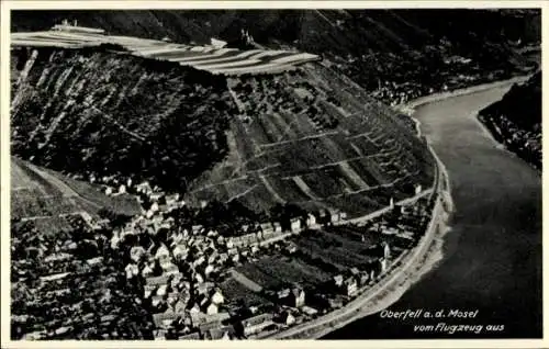 Ak Oberfell an der Mosel, Fliegeraufnahme