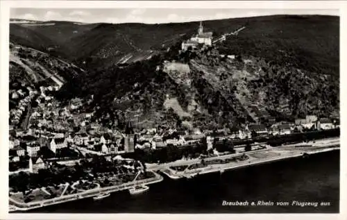 Ak Braubach am Rhein, Fliegeraufnahme