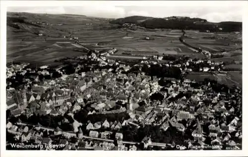 Ak Weißenburg in Mittelfranken Bayern, Fliegeraufnahme