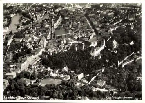 Ak Landshut in Niederbayern, Fliegeraufnahme