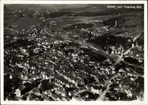 Ak Aalen im Ostalbkreis Württemberg, Fliegeraufnahme