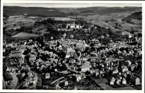 Ak Kronach in Oberfranken, Veste Rosenberg, Fliegeraufnahme