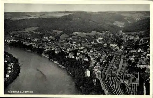 Ak Waldshut Tiengen am Hochrhein, Fliegeraufnahme