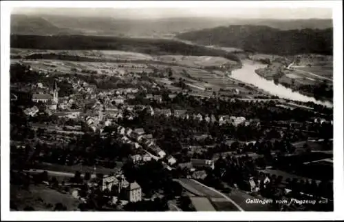 Ak Gailingen am Hochrhein, Fliegeraufnahme