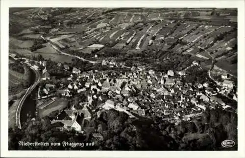 Ak Niederstetten in Württemberg, Fliegeraufnahme