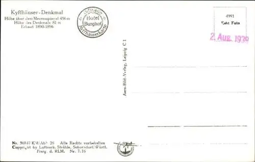Ak Steinthaleben Kyffhäuserland in Thüringen, Rothenburg, Fliegeraufnahme