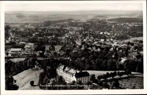 Ak Traunstein in Oberbayern, Fliegeraufnahme