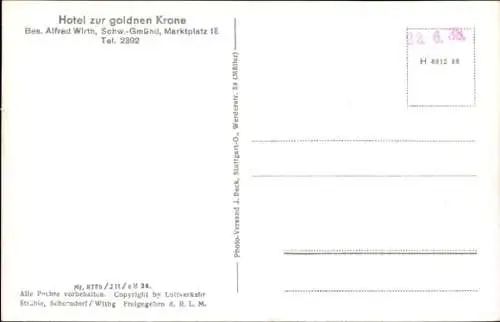Ak Schwäbisch Gmünd in Württemberg, Fliegeraufnahme
