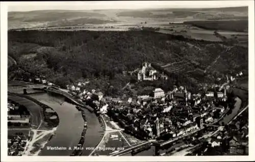 Ak Wertheim am Main, Fliegeraufnahme